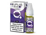 ELFLIQ Blueberry Nikotinsalz Liquid in einer 10ml Flasche mit passender lila Verpackung.