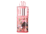 Rosa GEEKVAPE Kloud Einweg E-Zigarette mit transparentem Gehäuse und buntem Stadt-Design.