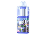 Blaue GEEKVAPE Kloud Einweg E-Zigarette mit transparentem Gehäuse und buntem Holly-Schriftzug.