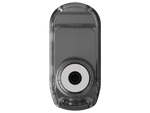 Draufsicht auf einen transparenten JustFog GLENT Filter Pod mit integriertem Verdampferkopf.