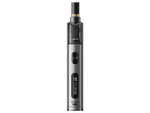 Das JustFog GLENT PRO E-Zigaretten Set in Silber mit Display und schwarzem Mundstück.