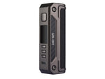 Lost Vape Thelema Solo 100 Watt Akkuträger in Grau mit schwarzem Einsatz.
