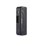 Lost Vape Thelema Solo 100 Watt Akkuträger mit schwarzem Carbon-Finish und Display.