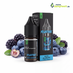 Revoltage Black Blueberry Longfill-Aroma in einer 15 ml Flasche mit passender Umverpackung.