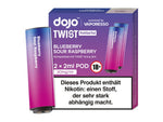 Zwei Vaporesso Dojo Twist Pods mit Blaubeere und Sauerkirsche Geschmack.