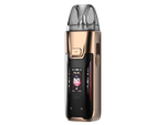 Vaporesso LUXE XR MAX 2 E-Zigaretten Set in Roségold mit digitalem Display und transparentem Pod.