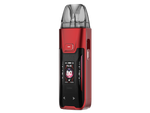 Vaporesso LUXE XR MAX 2 E-Zigaretten Set in Rot mit digitalem Display und transparentem Pod.
