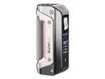 GeekVape Aegis Solo 3 Akkuträger in Silber und Schwarz mit Display.