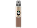 GeekVape Wenax Q2 E-Zigaretten Set in Gold mit Lederoptik, 30W Display und 1250mAh Akku.