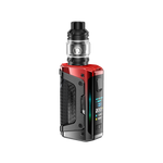 GeekVape Aegis Legend 5 E-Zigaretten Set in Rot und Schwarz mit Display und Subohm-Tank.
