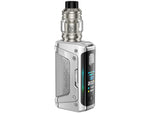 GeekVape Aegis Legend 5 E-Zigaretten Set in Silber mit Z Subohm Tank und digitalem Farbdisplay.