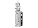 Silbernes Geekvape Aegis Mini 5 E-Zigaretten Set mit digitalem Display und Z Nano 3 Clearomizer.