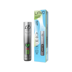 Linvo Pod Lite Plus Akku in Silber mit 500 mAh Kapazität und Display.