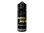 MaZa Exotic Dream Longfill Aroma in einer schwarzen 120 ml Flasche mit Mango- und Maracujageschmack.