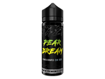 MaZa Pear Dream Longfill Aroma in einer schwarzen 120 ml Flasche mit neongelber Aufschrift.
