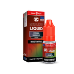 SC Red Line Strong Cassis V2 nikotinfrei Liquid in 10 ml Flasche.