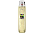 Uwell Caliburn G4 E-Zigarette in Gold mit Farbdisplay und Muster.