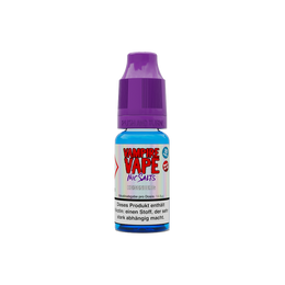 Vampire Vape Heisenberg Nikotinsalz Liquid in blauer Flasche mit lila Verschluss.