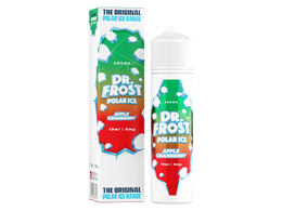 Dr. Frost Polar Ice Apple Cranberry Aroma in einer 60-ml-Flasche mit passender Umverpackung.