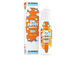 Dr. Frost Polar Ice Orange Mango Longfill-Aroma in einer 10 ml Flasche mit Umkarton.