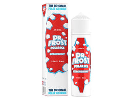 Dr. Frost Polar Ice Strawberry Longfill Aroma in einer 10 ml Flasche mit passender Umverpackung.