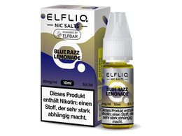ELFLIQ Blue Razz Lemonade Nikotinsalz Liquid in einer 10ml Flasche mit 20mg/ml Nikotingehalt.