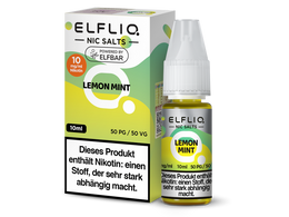 ELFLIQ Lemon Mint Nikotinsalz Liquid – Elfbar E-Liquid 10ml Flasche