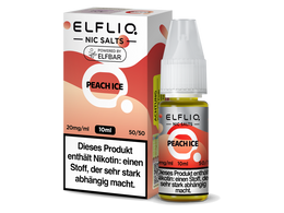ELFLIQ Peach Ice Nikotinsalz Liquid 10ml 20mg - Pfirsich Eis E-Liquid von Elf Bar