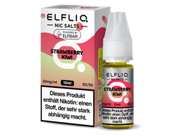 ELFLIQ Strawberry Kiwi Nikotinsalz Liquid 10ml – fruchtiges Erdbeer-Kiwi Nic Salt 20mg/ml, 50/50 VG/PG, powered by Elfbar