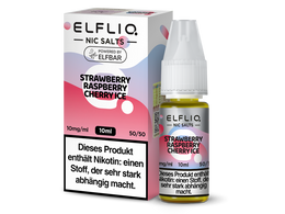 ELFLIQ Strawberry Raspberry Cherry Ice Nikotinsalz Liquid 10ml 10mg - Erdbeere Himbeere Kirsche Eis E-Liquid von Elf Bar