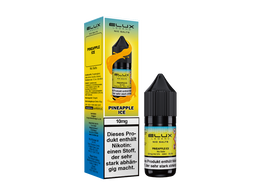 Elux Legend Pineapple Ice Nikotinsalz Liquid in einer 10 ml Flasche mit passender Verpackung.