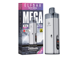 Elfbar Elfx Mega E-Zigaretten Set mit 2800mAh Akku und 10ml Pod.