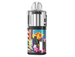 GEEKVAPE Kloud Einweg E-Zigarette mit transparentem Gehäuse und buntem Stadt-Design.