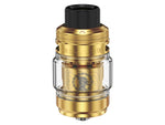 Gold GeekVape Z Subohm 5 clearomizer with glass tank and black drip tip.