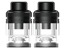 Zwei schwarze und transparente GEEKVAPE Aegis Force 5 ml Ersatzkartuschen.