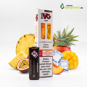 IVG AIR Pod Multi Pack Yellow Edition mit zwei vorbefüllten Pods und frischen Früchten.