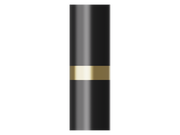 Ein einzelnes JustFog GLENT Filter Drip Tip in Schwarz mit einem goldenen Ring in der Mitte.