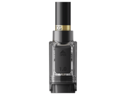 Ein JustFog GLENT Filter Pod mit transparentem Tank, schwarzem Mundstück und 1,0 Ohm Kennzeichnung.