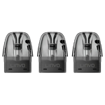 Drei Linvo Force X Pods mit transparenten Kappen und schwarzem Sockel.