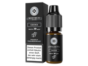 Montreal Original Chance Nikotinsalz Liquid in einer schwarzen Box und 10 ml Flasche.