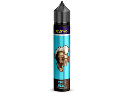 Revoltage Tobacco Blue Longfill Aroma in einer blauen Flasche mit Totenkopf-Grafik.