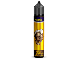 Revoltage Tobacco Caramel Longfill Aroma in einer 75 ml Flasche mit Totenkopf-Design.