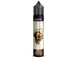 Revoltage Tobacco Vanilla Longfill-Aroma in einer 75 ml Flasche mit Totenkopf-Design.