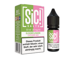 SiC! Salts Elderflower Lychee Ice Nikotinsalz Liquid 10 ml 20 mg/ml