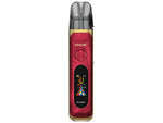 Smok Novo Classy E-Zigaretten Set in Rot mit goldenen Akzenten und Farbdisplay.