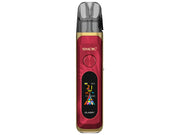 Smok Novo Classy E-Zigaretten Set in Rot mit goldenen Akzenten und Farbdisplay.