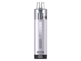 Uwell Nunchaku 10000 E-Zigarette in Silber mit Display.