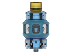 Uwell Valyrian IV Clearomizer in Blau mit Silikonschutz, 8,5 ml Tank und 510er-Gewinde.