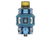 Uwell Valyrian IV Clearomizer in Blau mit Silikonschutz, 8,5 ml Tank und 510er-Gewinde.