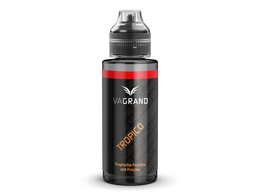 Vagrand Tropico Longfill Aroma in einer schwarzen 120-ml-Flasche mit orangefarbenem Schriftzug.